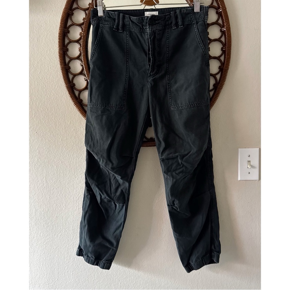 Citizens of Humanity Agni Utility black Cotton Jogger Pants Womens Size 26